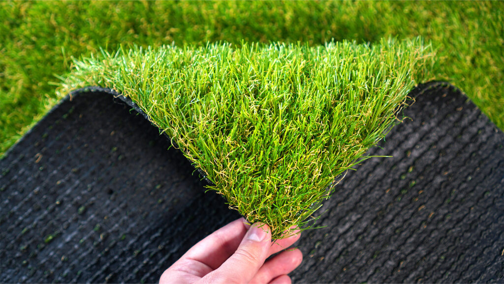 Artificial grass for the backyard lawn by Sports Turf in Dalton Georgia.