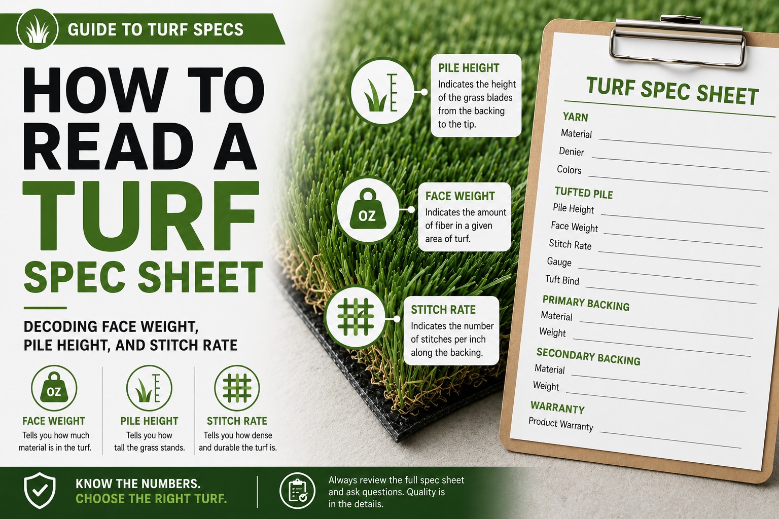 How to Read a Turf Spec Sheet